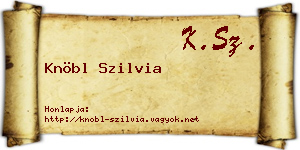 Knöbl Szilvia névjegykártya